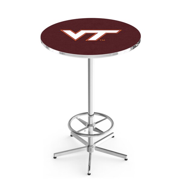 42" Chrome Virginia Tech Pub Table